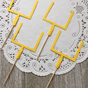 Football Goalposts Cupcake Toppers - Set of 12