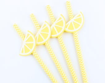 Citrontema-sugrör - Lemonadfestdekorationer