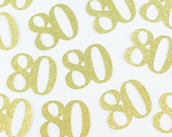 Number Confetti - Many Colors - Customize Age Party Decorations - Glitter Numbers