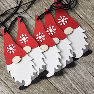 Printable Christmas Gift Tags, Set of 6 Christmas Tags, Holiday Gift Tags,  Rainbow Christmas Tag, Gnome Christmas Tag, Merry Christmas Tags 