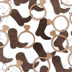 Boots and Ring Confetti - Nash Bachelorette - Lets Get Nashty - Nashlorette Confetti - Cowgirl Bride - Last Ride Party
