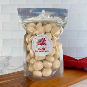 Freeze Dried Maple Salt Water Taffy - FREE SHIPPING - Freeze Dried Candy Bites - Maple Flavored Candy