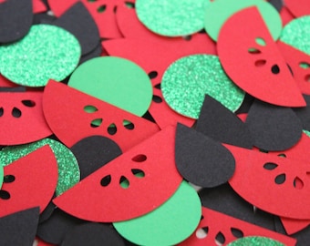 Watermelon Confetti - One in a Melon Theme Party - Fruit Confetti - Tutti Fruiti Party - BBQ Theme - Red Watermelon Party Decorations