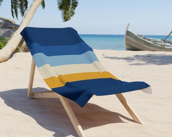 LOVE CLAD, serviette de plage bleue