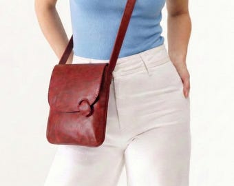Personalized Women Leather Crossbody Bag – Handmade Custom Shoulder Satchel Gift for Her