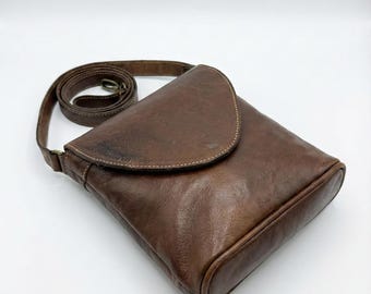 Handmade Personalized Vintage Brown Crossbody Leather Satchel, Tablet & Ipad Leather Messenger Bag