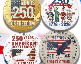 250th USA Independence Day Ceramic Ornament, Patriotic 2026 Keepsake