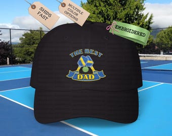 Cappellino da baseball in cotone con ricamo, ideale per giocatori di pickleball, regolabile.