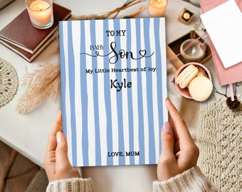 Letters to My Son Pregnancy Journal, Baby Keepsake Notebook, New Mom Memory Book
