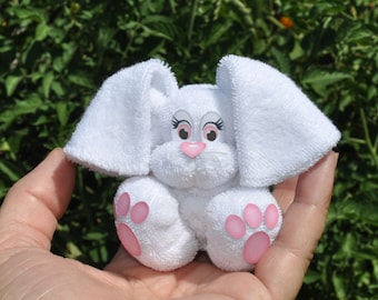 Baby Washcloth Bunny, WashAgami ™, Instructional Video (New HD quality video)