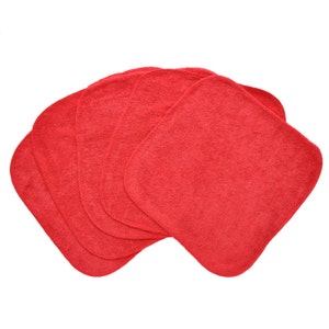 Baby Washcloths  Dark Red 10 Pack, original Hippo Kisses color, Facial Cloths, Washable Sanitizing Wipes