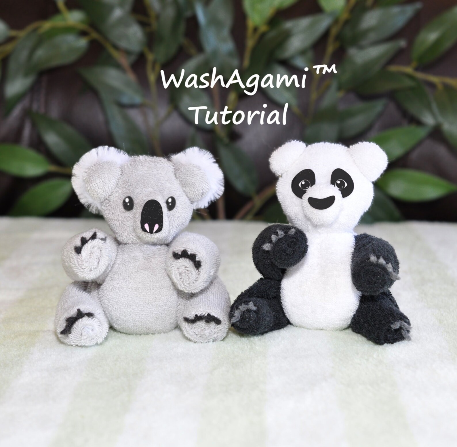 Baby Washcloth Koala Washcloth Panda Washagami ™ Etsy Canada