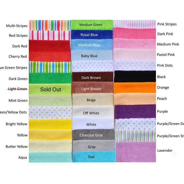 Baby Washcloths - Your Choice - 10 Pack, Facial Cloths, Washable Sanitizing Wipes