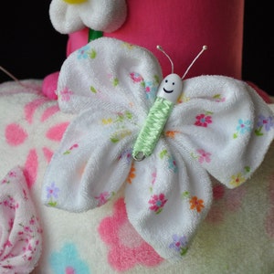 Baby Washcloth Butterfly, WashAgami ™, Diaper Cake Topper How To Video Sale image 1