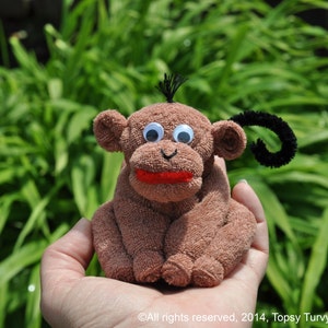 Baby Washcloth Monkey, WashAgami ™, Jungle Theme, Instructional Video