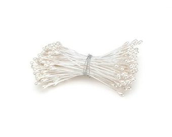 Flower Stamens Pearlized White