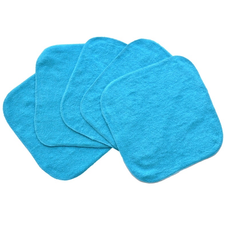 Baby Washcloths Teal Cloth Wipes Reusable Wipes 10 Pack Etsy