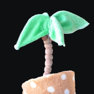 Baby Washcloth Palm Tree, WashAgami ™, For a Diaper Cake How To Video image 1