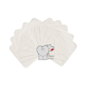 Baby Washcloths, Off White 10 Pack, Facial Cloths, Washable Sanitizing Wipes