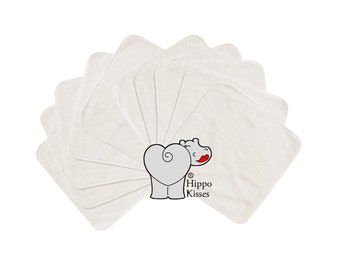 Baby Washcloths, Off White 10 Pack, Facial Cloths, Washable Sanitizing Wipes