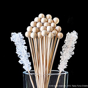 Rock Candy Sticks, Cake Pop Sticks, Marshmallow Pop and - 6&quot; size (75 count)