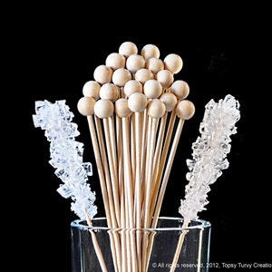 Rock Candy Sticks, Cake Pop Sticks, Marshmallow Pop and 6 Size 75 Count 