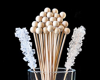 Rock Candy Sticks, Cake Pop Sticks, Marshmallow Pop and - 6" size (75 count)