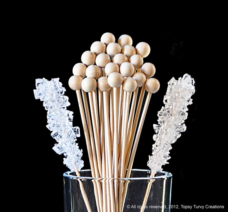 Rock Candy Sticks, 25 count, Cake Pop Sticks, Marshmallow Pop and 6 size 25 count image 1