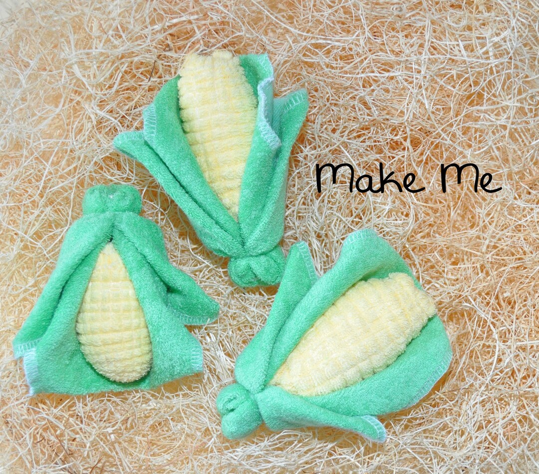 Baby Washcloth Corn for a Diaper Cake Instructional Video Etsy