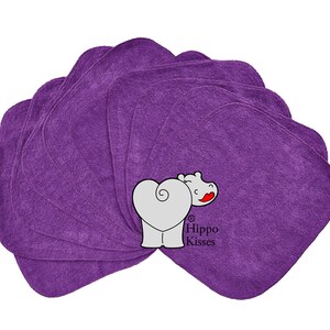 Baby Washcloths Purple 10 Pack, Facial Cloths, Washable Sanitizing Wipes