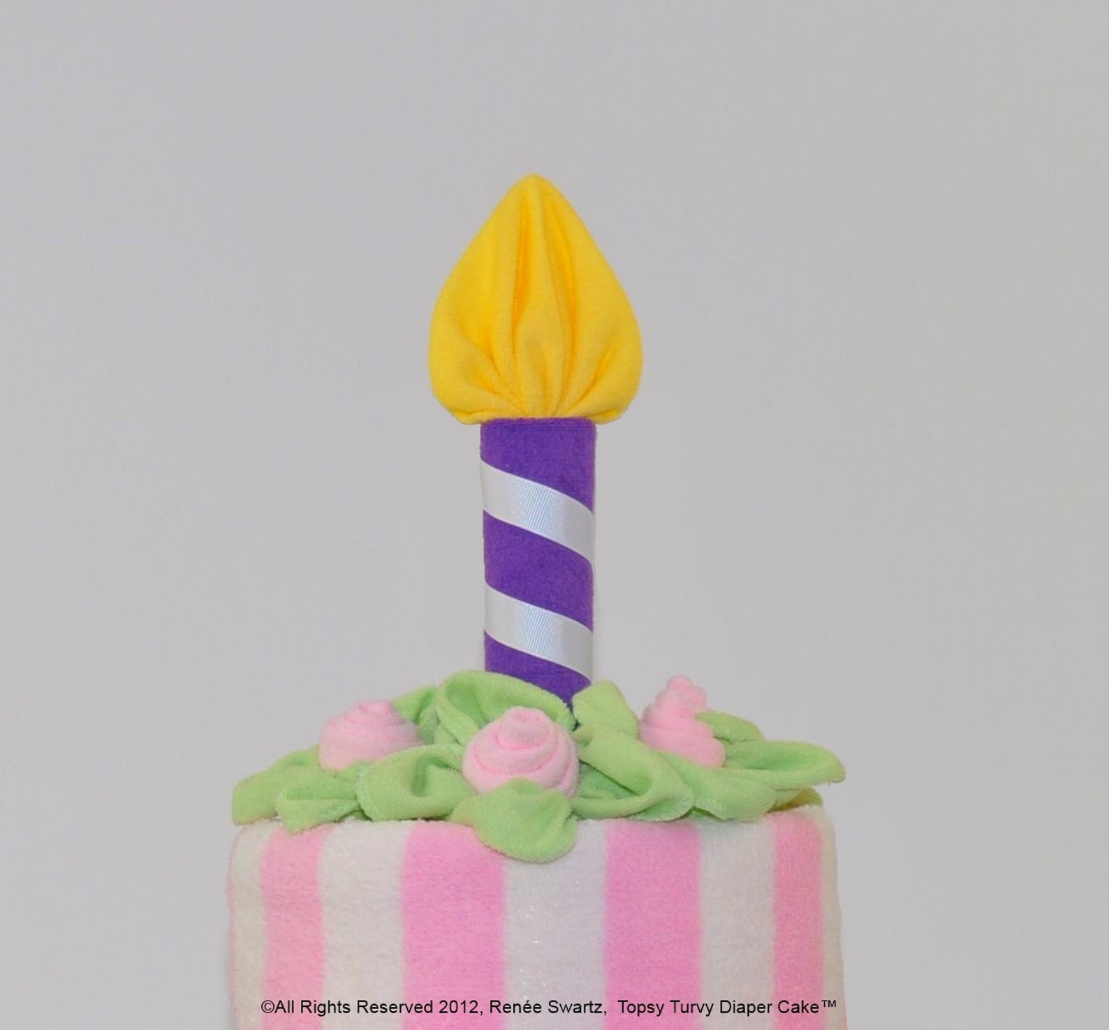 Baby Washcloth Candle for Diaper Cake Instructional Video Etsy