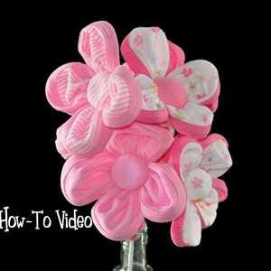 Baby Washcloth Flowers, WashAgami ™, Bouquet or Diaper Cake Topper image 1