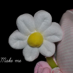 Baby Washcloth Daisy, WashAgami ™, for a diaper cake Instructional Video