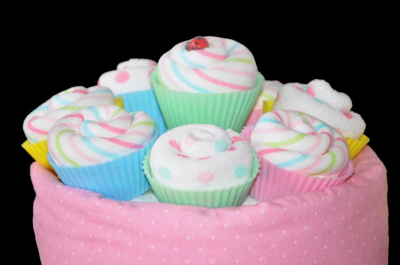 Baby Washcloth Cupcakes Mini and Full Size WashAgami ™ Etsy