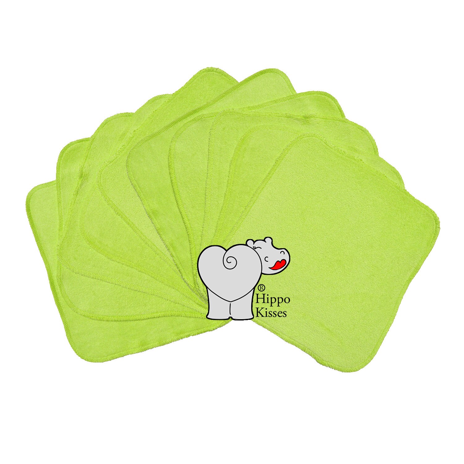 Baby Washcloths Light Green 10 Pack Facial Cloths Washable Etsy