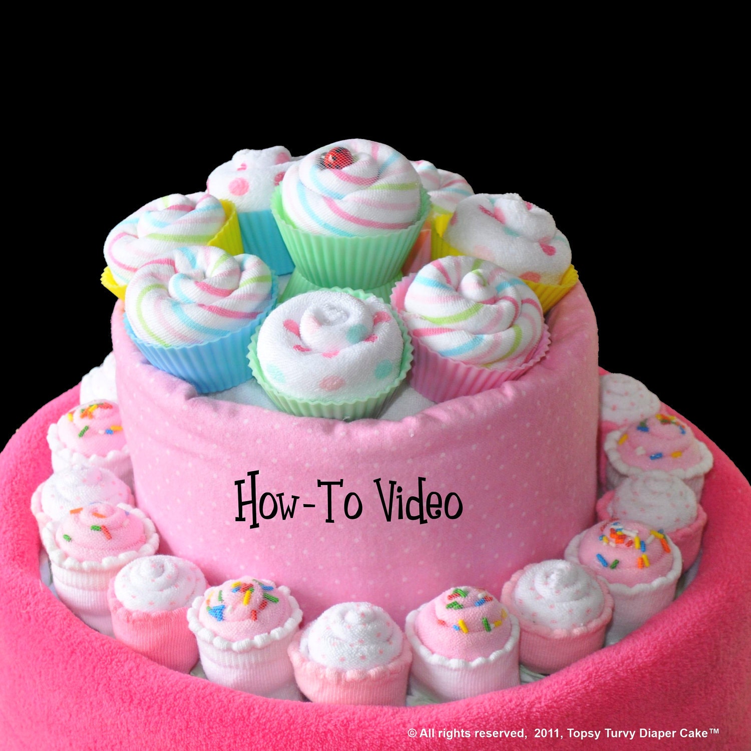 Baby Washcloth Cupcakes Mini and Full Size Washagami Video