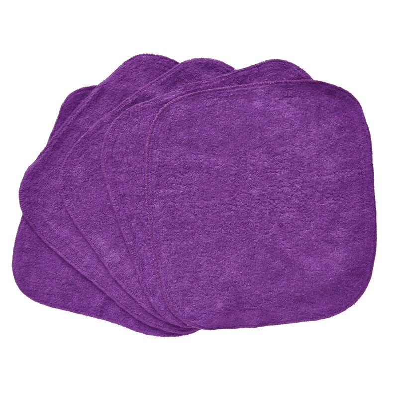 Baby Washcloths Purple 10 Pack Facial Cloths Washable Etsy