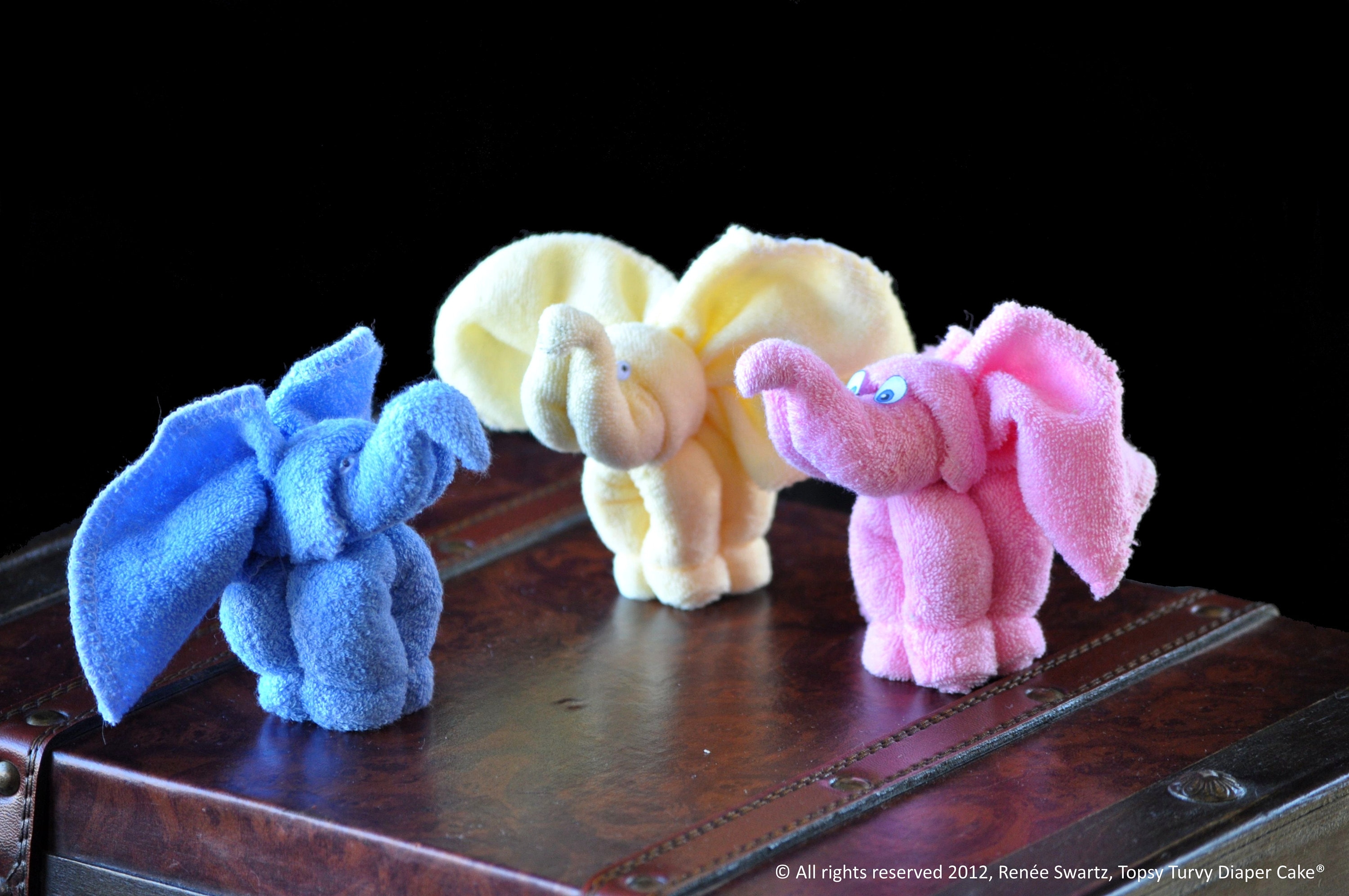 Baby Washcloth Elephant Washagami ™ Diaper Cake Topper Etsy Australia