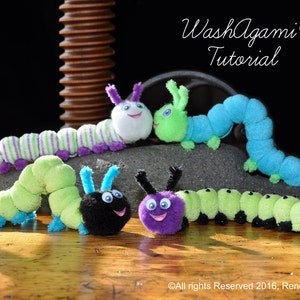 Washcloth Caterpillar, Baby Washcloth Caterpillar , WashAgami® , Instructional Video