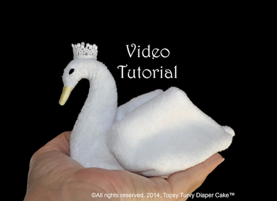 Baby Washcloth Swan, WashAgami ™, Instructional Video