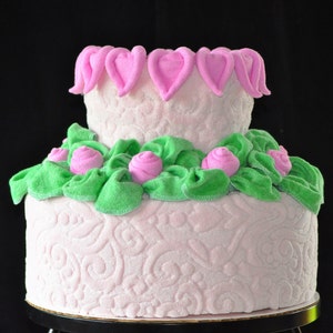 Baby Washcloth Heart, WashAgami ™, Instructional Video for a Diaper Cake