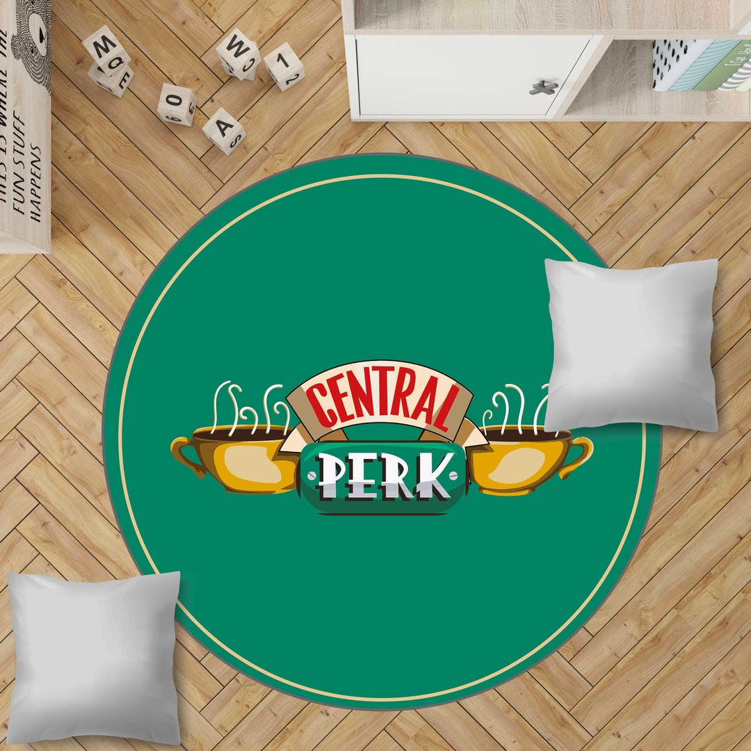 Friends Round Rug, 90's TV Show Living Room Decor, Circle Carpet ...