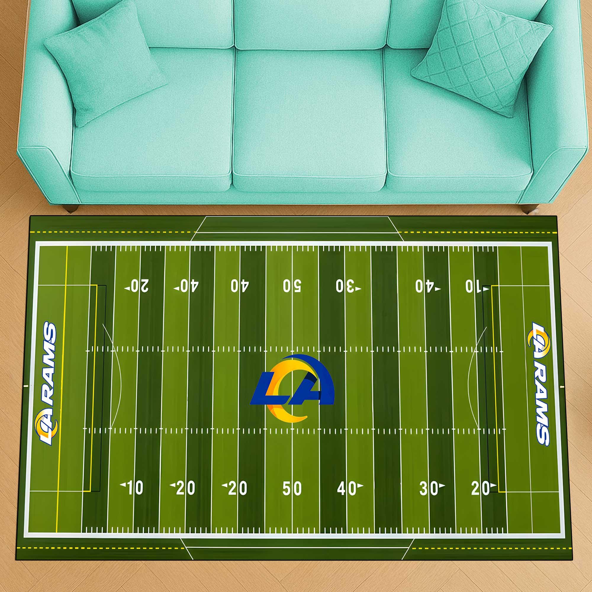 Football Filed Rugg Custom Team Logo Football Field Rug, Washable Area Rug - Etsy