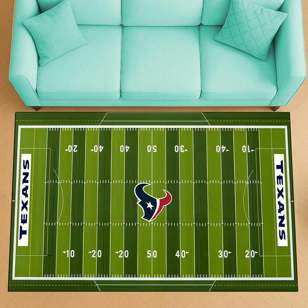 Custom Team Logo Football Field Rug, Washable Area Rug - Etsy