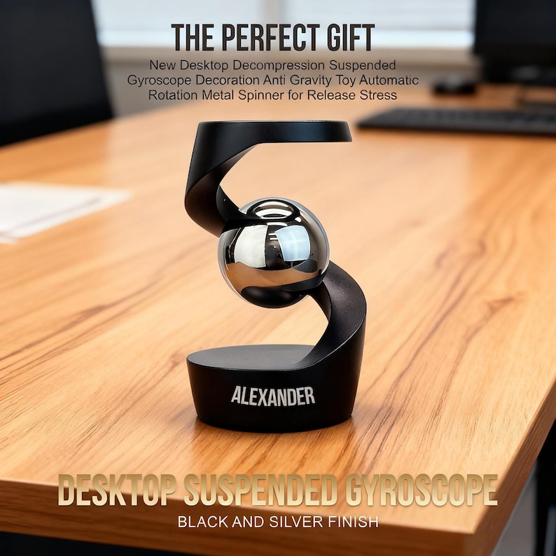 Custom Floating Gyroscope for Desk Stress Relief Toy for Men’s Desk ...