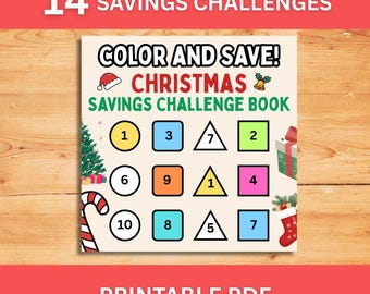 Weihnachts-Spar-Challenge-Buch zum Ausdrucken, Winter-Spar-Challenge-Paket, Geringes Einkommen, Weihnachtsmann, 1.000-Euro-Spar-Challenge (PDF-Sofort-Download)