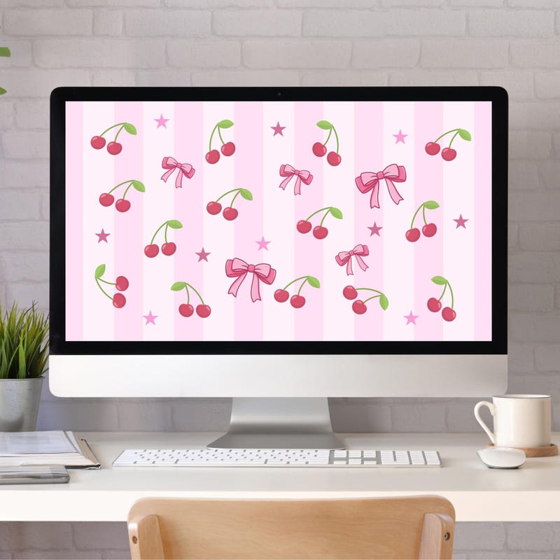 Cherry Wallpaper Preppy Etsy cherry-wallpaper-preppy-etsy