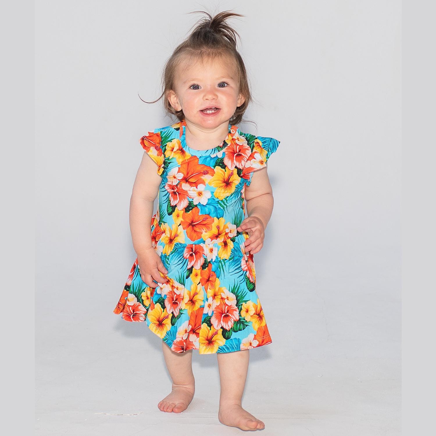 Bamboo Aloha Hawaiian Dress – Bodysuit Ruffle Twirl - Etsy