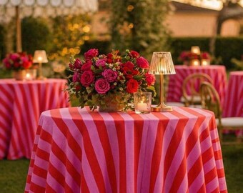 Round Cocktail Tablecloth, Wedding Table Linen,Reception Decor, Bridal Shower, Party Table Styling