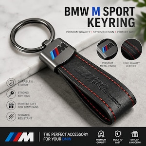BMW M Leder Schlüsselanhänger Ring: Metalllegierung, M Performance Style Accessoire